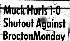 Muck Hurls 1-0 Shutout Against Brocton Monday. May 23, 1961.