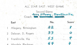 1947 Cattaraugus County All-Star basketball game program.