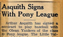 Asquith Signs With Pony League. 1953.