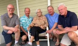 Betty Bartkowiak, age 95, with her nephews.