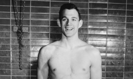 Bill Radack at National YMCA meet in Arizona. 1955.