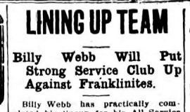 Lining Up Team. May 13, 1919.