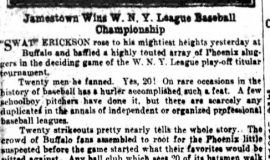 Jamestown Wins W.N.Y. League Baseball Championship. September 23, 1929.