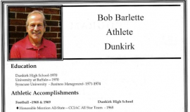 Bob Barlette's biography. Section VI Hall of Fame induction ceremony program.  December 2, 2022.
