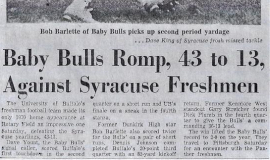 Baby Bulls Romp, 43-13, Against Syracuse Freshmen. October 17, 1970.