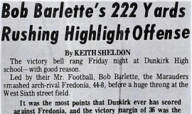 Bob Barlette's 222 Yards Rushing Highlight Offense. September 27, 1969.