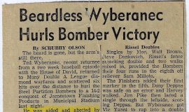 Beardless Wyberanec Hurls Bomber Victory.