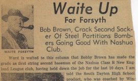 Bob Brown, Crack Second Sacker. <em>Jamestown Sun</em>, 1949.