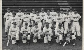 1949 Nashua Dodgers team. Bob Brown is second from left in front row.