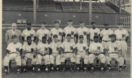 Wellsville Rockets, 1951. Bob Brown is first on right in back row.