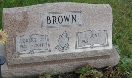 Bob Brown's grave marker.