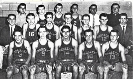 Cardinal Mindszenty High School basketball team, 1958-59.