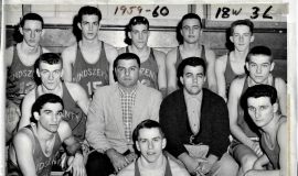 Mindszenty High School basketball team, 1959-60.