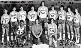 Cardinal Mindszenty High School basketball team, 1974-75.