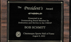 CSHOF 2022 President's Award presented to Bob Schmitt.