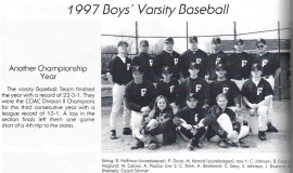 1997 Frewsburg Central School baseball team.
