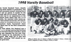 1998 Frewsburg Central School baseball team.
