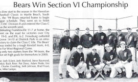 1999 Frewsburg Central School baseball team.