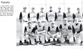 2001 Frewsburg Central School baseball team.