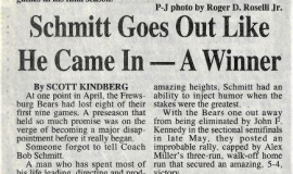 Schmitt Goes Out LIke He Came In - A Winner.  July 20 2003