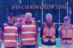 Left to right: Ken Martin, Bob Winterburn, Greg Anderson, Mark Swanson. Jamestown HIgh School football chain crew. 2006.