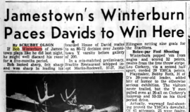 Jamestown's Winterburn Paces Davids to Win Here. November 22, 1958.