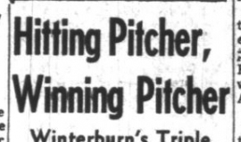 Hitting Pitcher, Winning Pitcher. July 27, 1960.