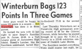 Winterburn Bags 123 Points In Three Games. February 9, 1960.