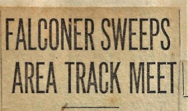 Falconer Sweeps Area Track Meet. 1935.
