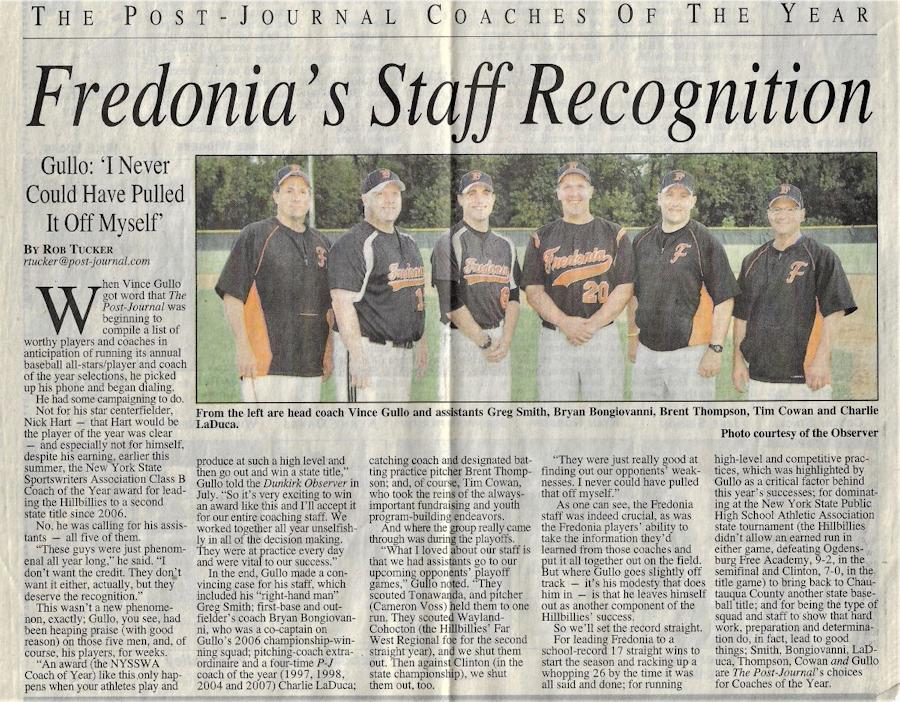 Fredonia's Staff Recognition.  2013.