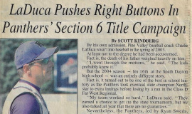 LaDuca Pushes Right Buttons In Panthers' Section 6 Title Campaign. July 11, 2004.