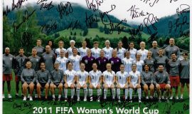 2011 US National Soccer Team. Cheryl Bailey seated far left.