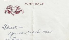 Recruiting letter from John Bach, Fordham University.