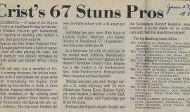 Crist's 67 Stuns Pros. June 23, 1984.