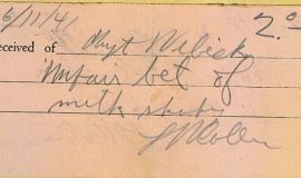 Louie Collins signature 1941
