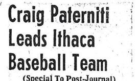 Paterniti Leads Ithaca Baseball Team. 1972.