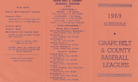 1969 Grapebelt Baseball League Schedule