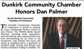 Dunkirk Community Chamber Honors Dan Palmer. September 15, 2022.