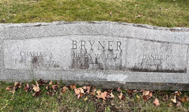 Daniel Bryner's grave marker.