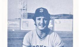 Dave Criscione with the Spokane Indians, 1975.