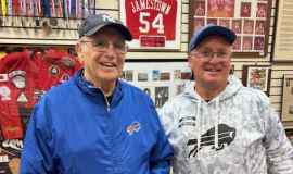 Pete, on left, and Dave Criscione at the CSHOF exhibit hall, November 19, 2025.