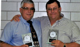 New York State Coaches Association High Honor award to Bill Davenport and Dennis Meszaros. 2001.