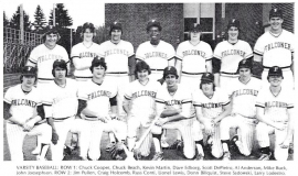 Falconer Central School varsity baseball team. 1978.