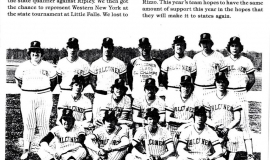 Falconer Central School varsity baseball team. 1981.