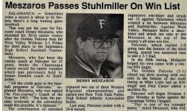 Meszaros Passes Stuhlmiller On Win List. May 1993.