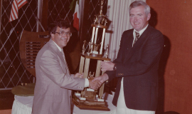1985 Italian-American Golf Champions Phil Cammarata and Dick Cole.