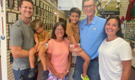 Donn Johnston visits the CSHOF in June 2023 with some of his family members