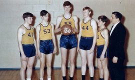 Donn Johnston and his 1964 Lincoln Junior High teammates after their undefeated Chadakoin Valley Junior High Conference season.
