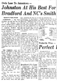 Johnston At His Best For Bradford And NC's Smith.  January 22, 1969.