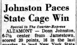 Johnston Paces State Cage Win.  <em>Buffalo Courier Express</em>, March 23, 1969.